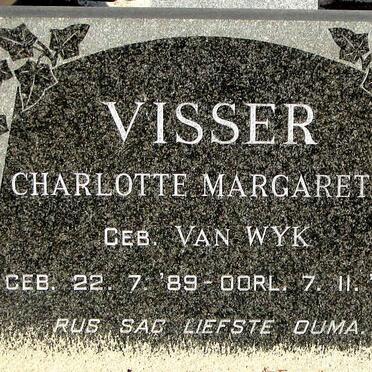 VISSER Charlotte Margaretha nee VAN WYK 1889-1972