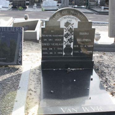 WYK David Nicolaas, van 1902-1974 &amp; Rosina Willemina 1903-1988