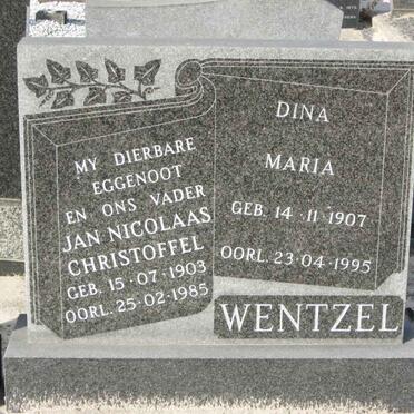 WENTZEL Jan Nicolaas Christoffel 1903-1985 &amp; Dina Maria 1907-1995