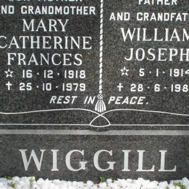 WIGGILL William Joseph 1914-1983 &amp; Mary Catherine Frances 1918-1979