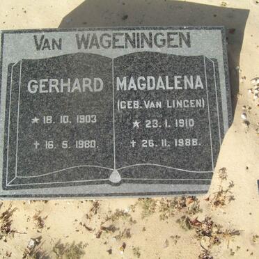 WAGENINGEN Gerhard, van 1903-1980 &amp; Magdalena VAN LINGEN 1910-1988