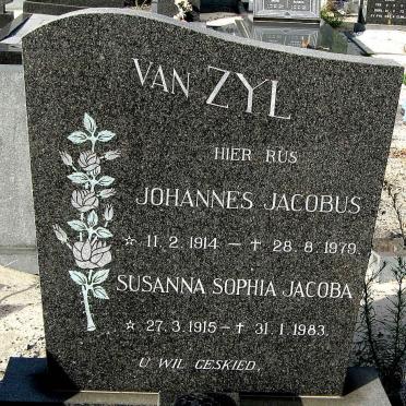 ZYL Johannes Jacobus, van 1914-1979 &amp; Susanna Sophia Jacoba 1915-1983