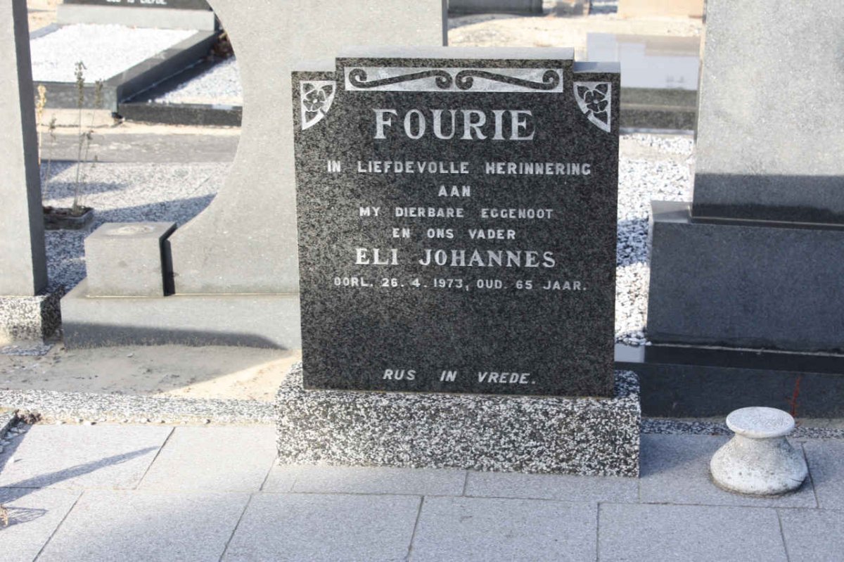 FOURIE Eli Johannes -1973