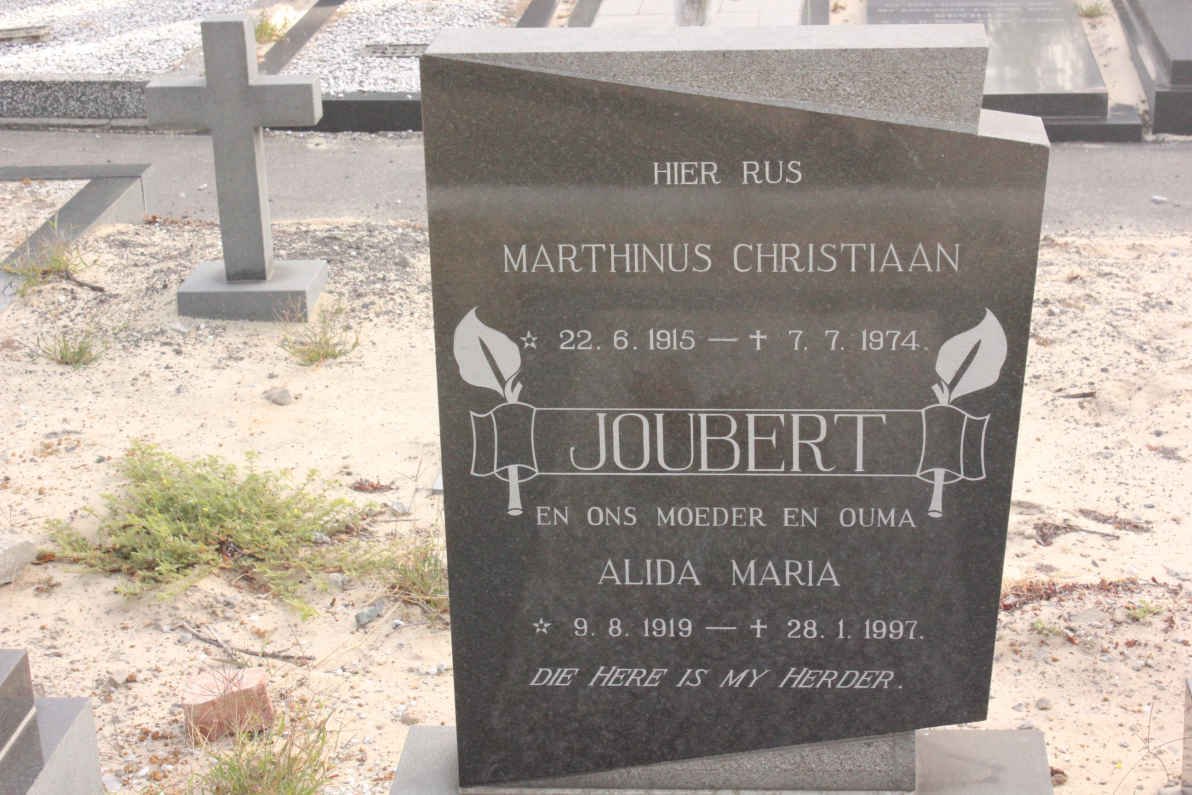 JOUBERT Marthinus Christiaan 1915-1974 &amp; Alida Maria 1919-1997