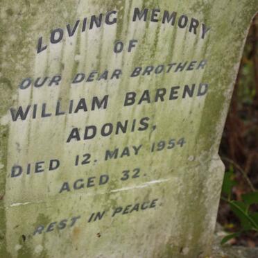 ADONIS William Barend -1954