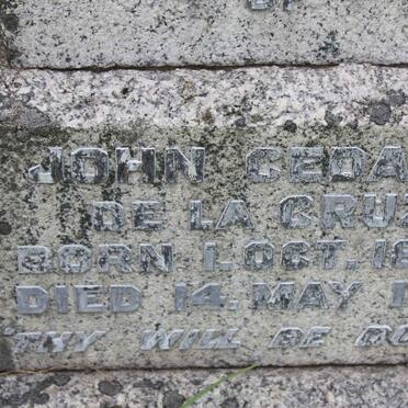 CRUZ John Cedara, de la 1865-1941