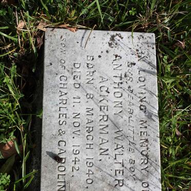 ACKERMAN Anthony Walter 1940-1942