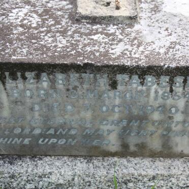 TABESHER Elizabeth 1854-1940