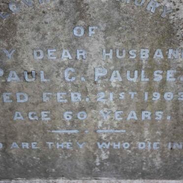 PAULSE Paul C. -1903