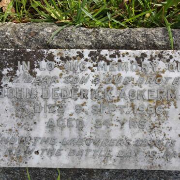 ACKERMAN John Dederick -1956