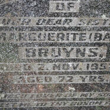 BRUYNS Marguerite  -1952