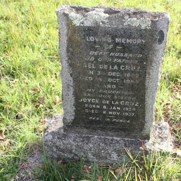 CRUZ Abel, de la 1895-1954 :: DE LA CRUZ Joyce 1924-1937