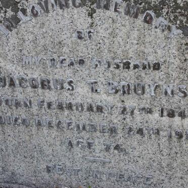 BRUYNS Jacobus T. 1845-1919 &amp; Maria L. 1853-1934 