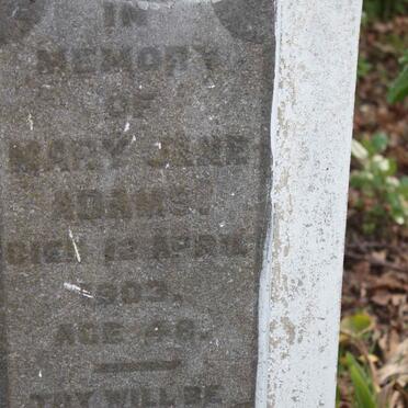 ADAMS Mary Jane -1903 