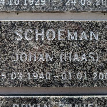 SCHOEMAN Johan 1940-2006