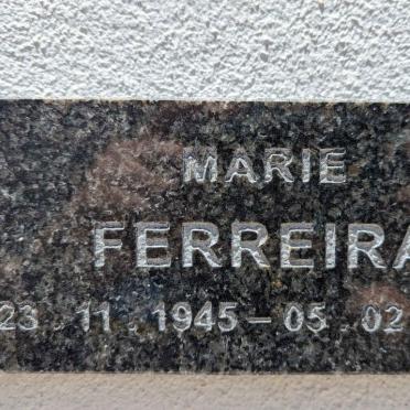 FERREIRA Marie 1945-2018