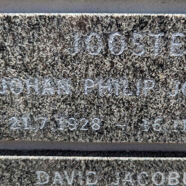 JOOSTE Johan Philip Joseph 1928-1991
