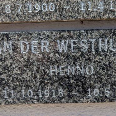 WESTHUYZEN Henno, van der 1918-2004