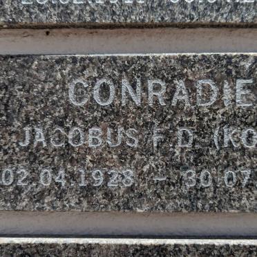 CONRADIE Jacobus F.D. 1928-2013