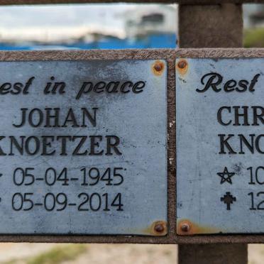 KNOETZER Johan 1945-2014 &amp; Christine 1946-1997
