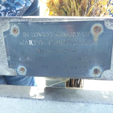SHORTRIDGE Martyn Christopher 1952-1999