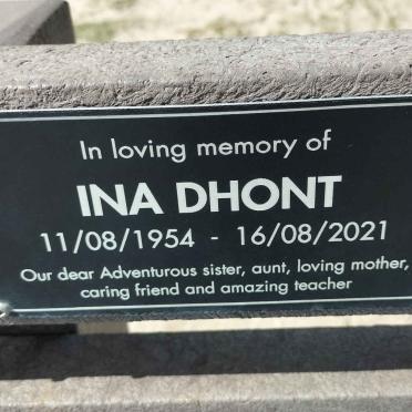 DHONT Ina 1954-2021