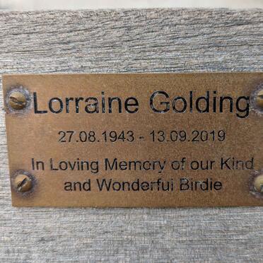GOLDING Lorraine 1943-2019