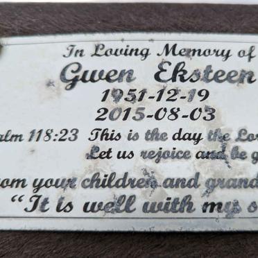 EKSTEEN Gwen 1951-2015