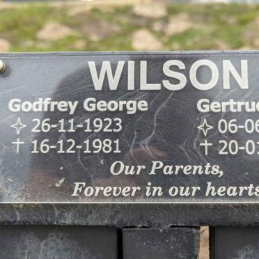 WILSON Godfrey George 1923-1981 &amp; Gertrude Hilda 1926-2022