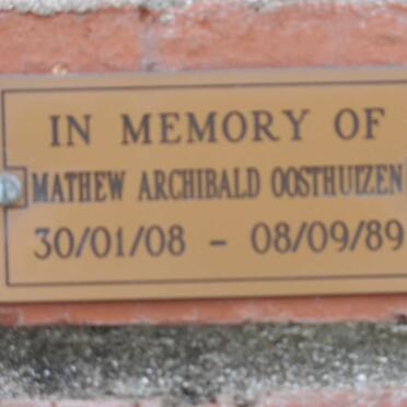 OOSTHUIZEN Mathew Archibald 1908-1989