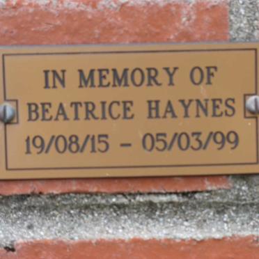 HAYNES Beatrice 1915-1999