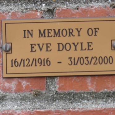DOYLE Eve 1916-2000