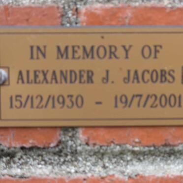 JACOBS Alexander J. 1930-2001