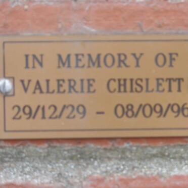 CHISLETT Valerie 1929-1996