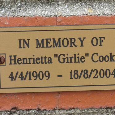 COOK Henrietta 1909-2004