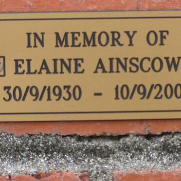 AINSCOW Elaine 1930-2006