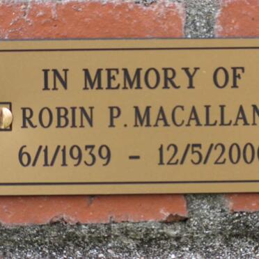 MACALLAN Robin P. 1939-2006