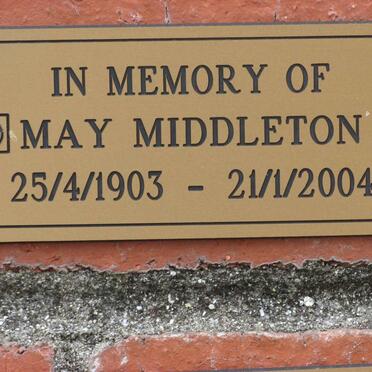 MIDDLETON May 1903-2004
