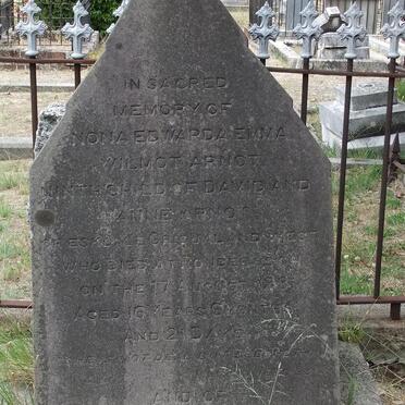 ARNOT David -1821-? :: ARNOT Nona Edwarda Emma Wilmot -188?