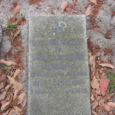 ANDERSON John Alexander 1911-1963 &amp; Ida 1917-1985