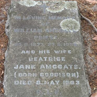 AMCOATS William 1877-1958 &amp; Beatrice Jane GOODISON  -1963