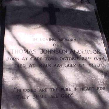 ANDERSON Thomas Johnson 1844-1930