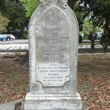 BRADSHAW Anita Montgomery -1892 :: BRADSHAW Philip-1893 :: WARBEY Jeanie Montgomery BRADSHAW -1946