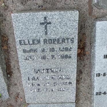 BURNS Beatrice Lillian 1909-1998 :: ROBERTS Ellen 1899-1986 :: ROBERTS Noel Ernest 1912-2000