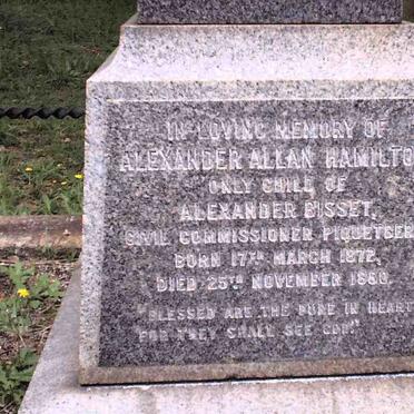 BISSET Alexander Allan Hamilton 1872-1880