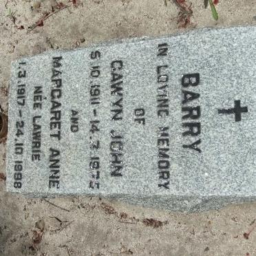 BARRY Gawyn John 1911-1975 &amp; Margaret Anne LAWRIE 1917-1998