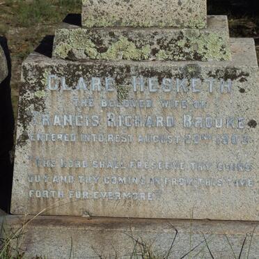 BROOKE Richard -1926 &amp; Mary Sophia -1921 :: BROOKE Clare Hesketh -1903