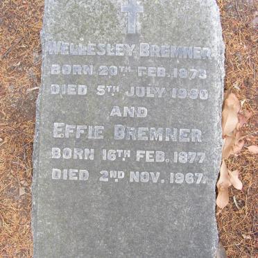BREMNER Wellesley 1873-1950 &amp; Effie 1877-1967