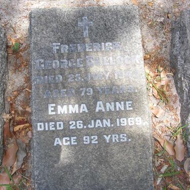 BULLOCK Frederick George -1943 &amp; Emma Anne -1969