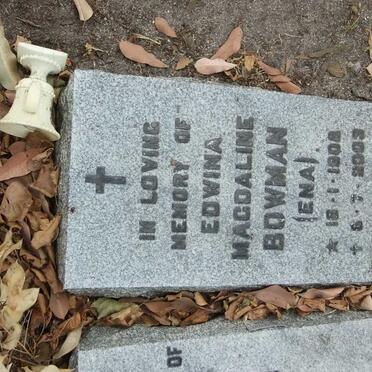 BOWMAN Edwina Magdaline 1908-2003